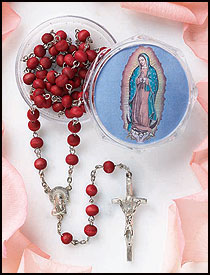 Our Lady of Guadalupe Rose Scented Rosary and Cse